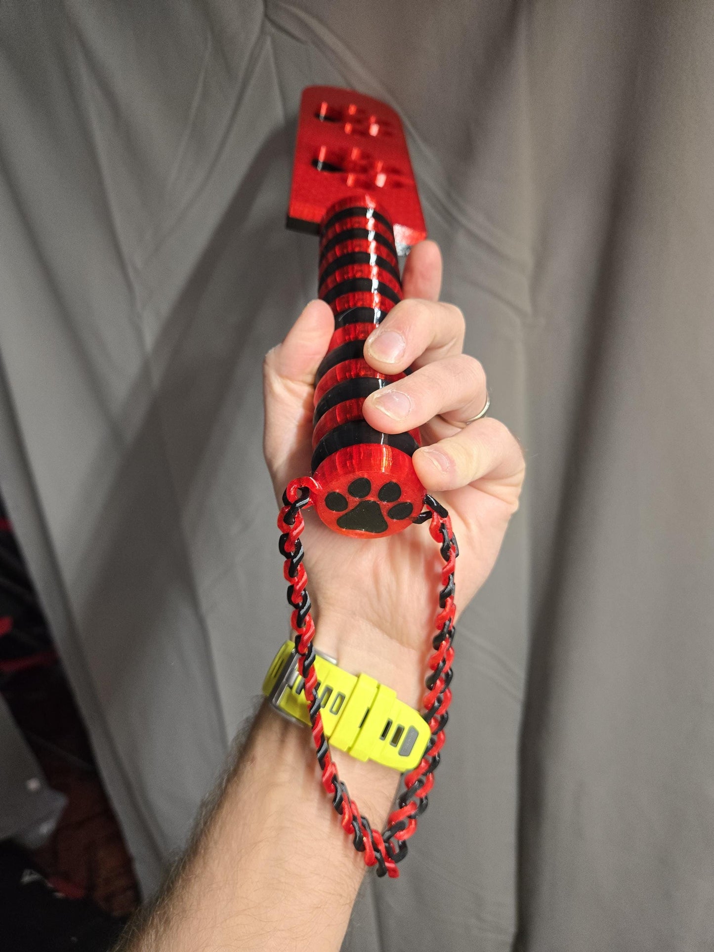 3D Printed Puppy Paw Print BDSM Paddle – Custom Flexible Impact Toy