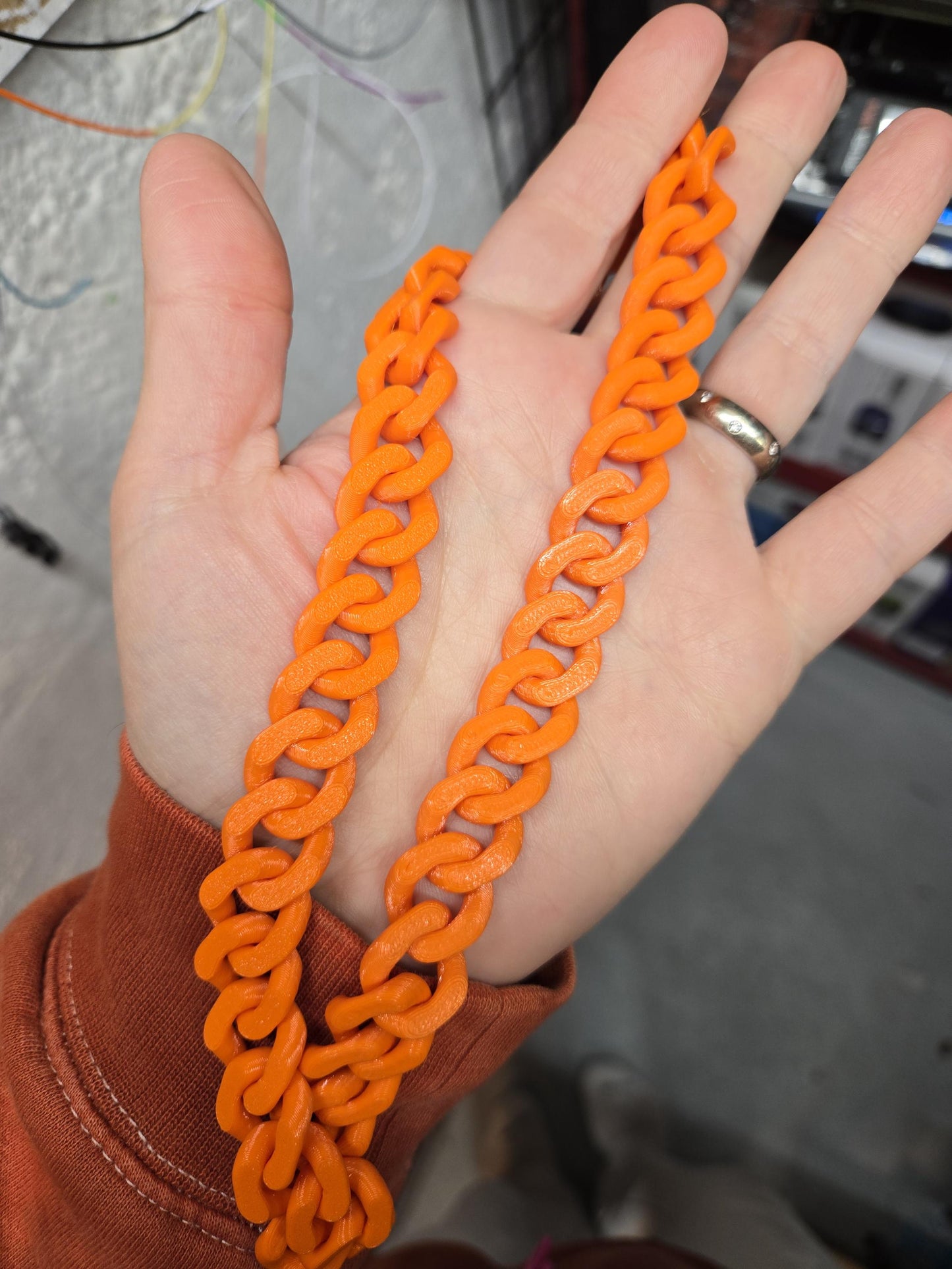 3D Printed Cuban Chain Necklace – Colorful, Customizable, Durable & Stylish