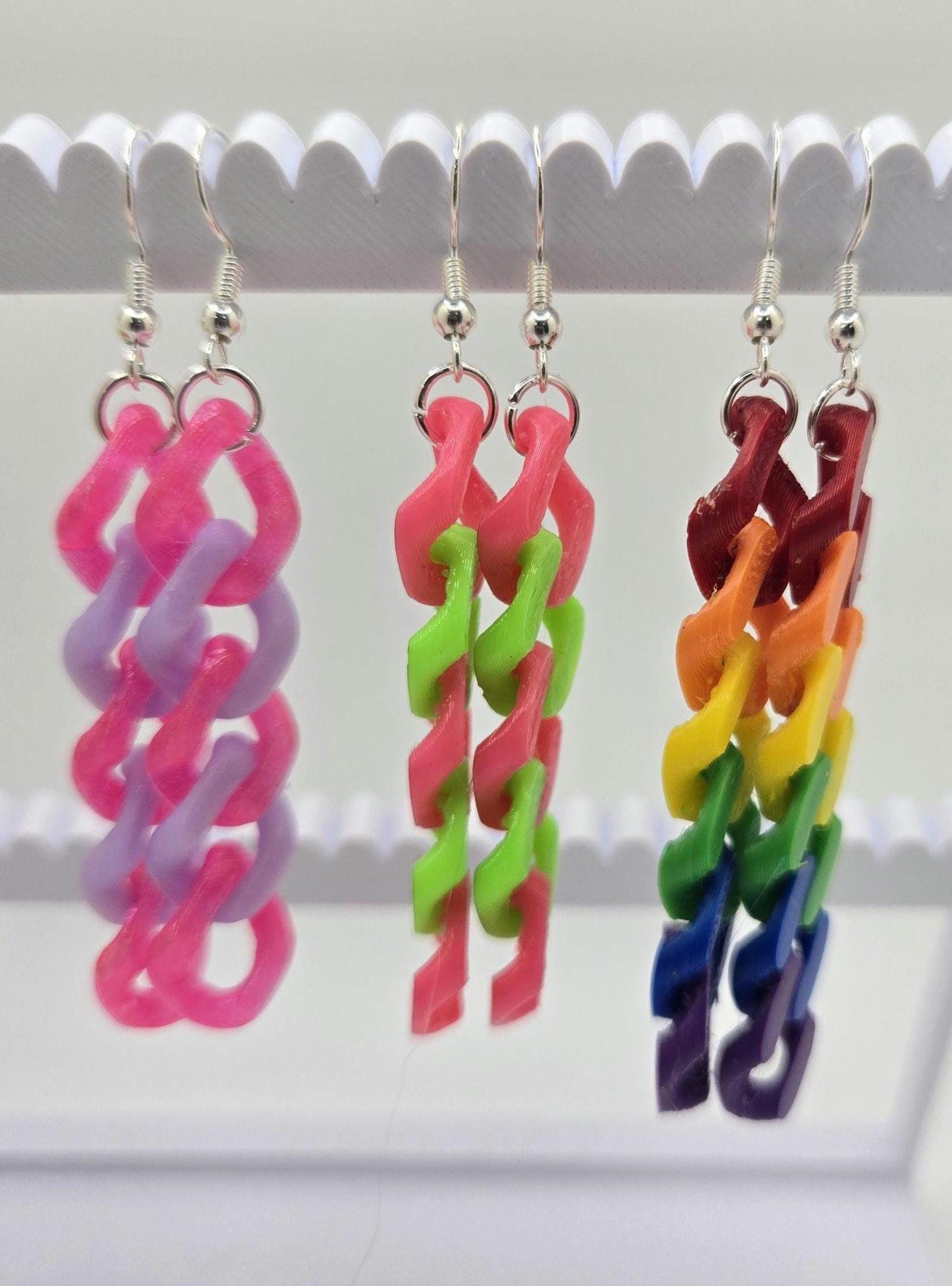 3D Printed Cuban Chain Earrings