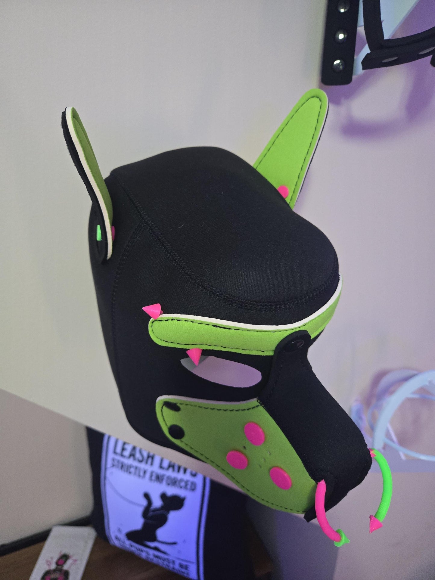 3D Printed Pup Hood Real Ear Piercing