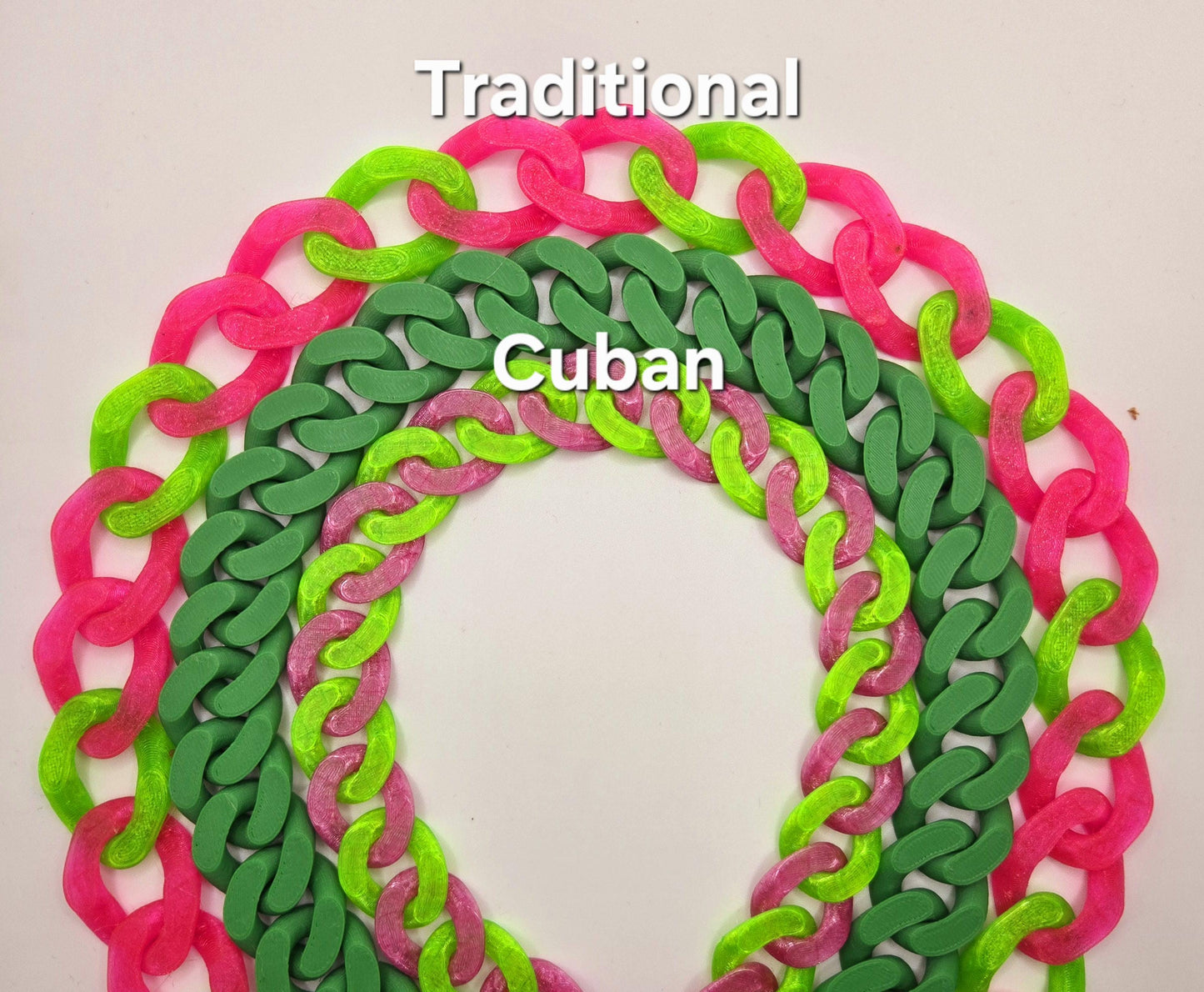 3D Printed Cuban Chain Earrings