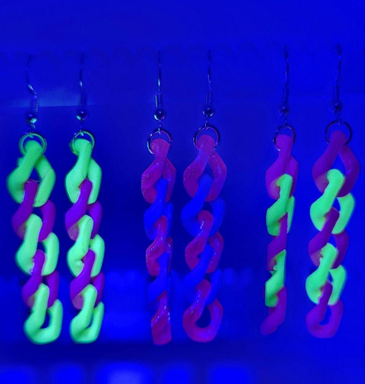 3D Printed Cuban Chain Earrings