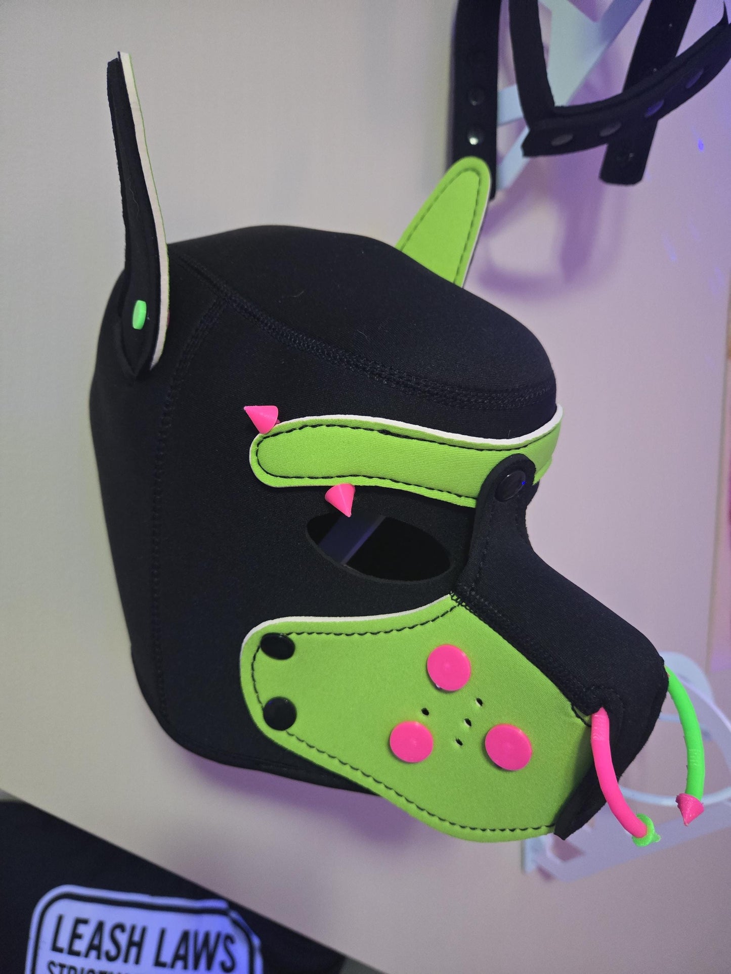 3D Printed Pup Hood Real Ear Piercing