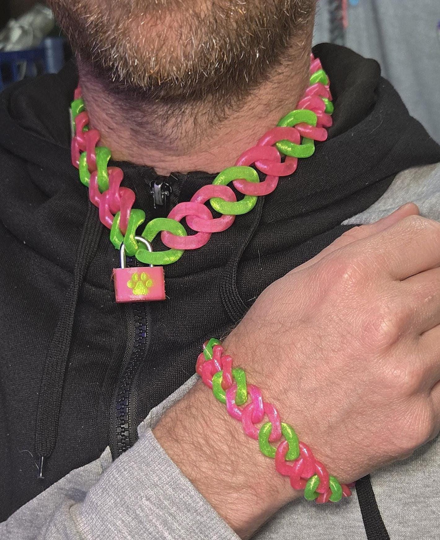 3D Printed Cuban Chain Bracelet – Colorful, Customizable, Durable & Stylish
