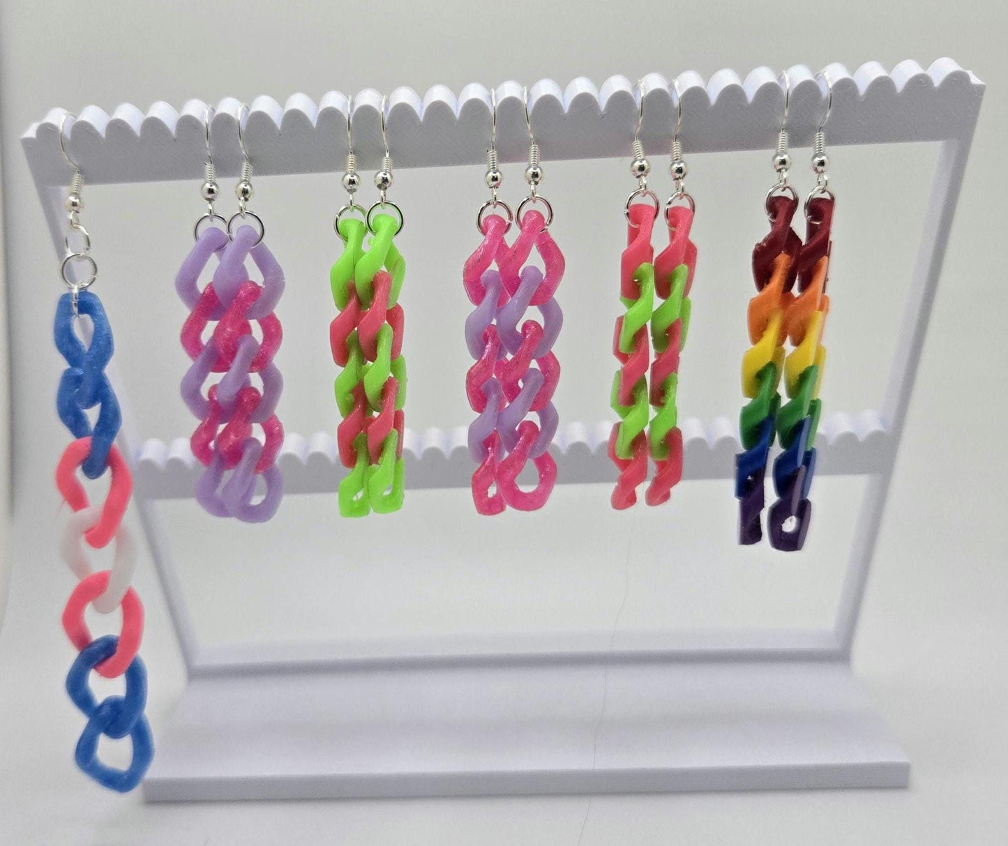 3D Printed Cuban Chain Earrings