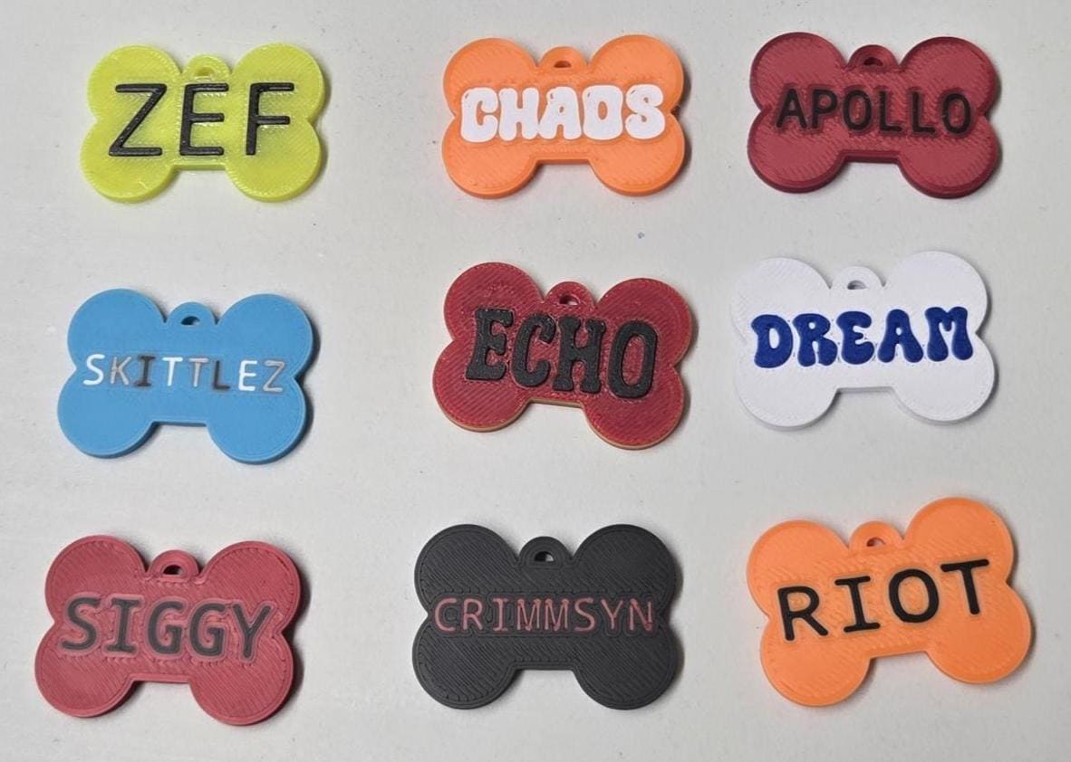 High Tech: 3D Printed Pup Name Tags (Includes NFC Chip)