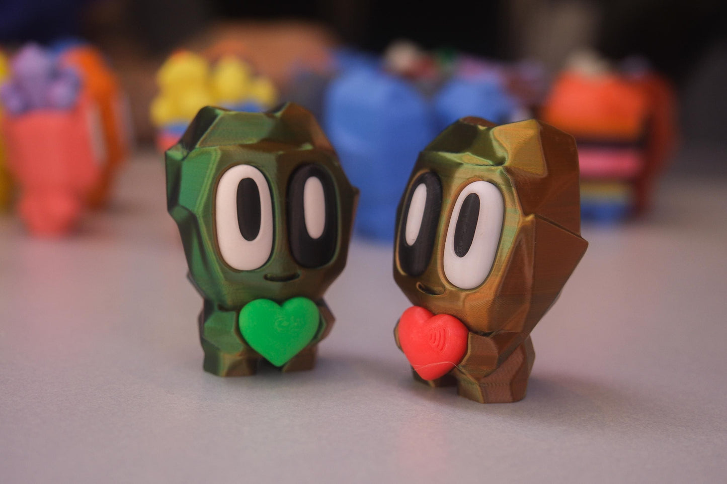 3D Printed Pet Blob Rock - Fun Desk Toy, Keychain, or Gift! Collect 'em All!
