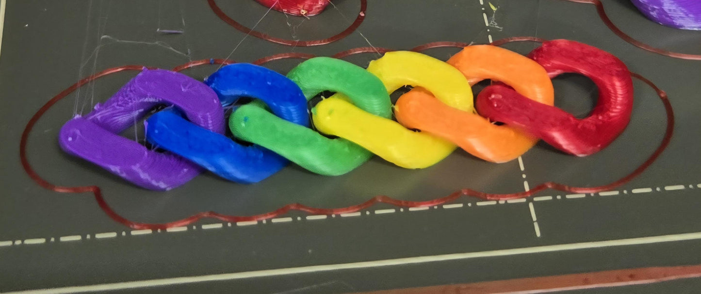 3D Printed Cuban Chain Pride Jewelry – Colorful, Customizable, Durable & Stylish