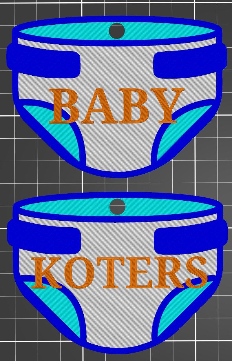 High Tech: 3D Printed ABDL Name Tags / Badges (Includes NFC Chip)